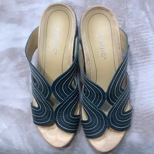 Never worn Vionic black orthotic sandals